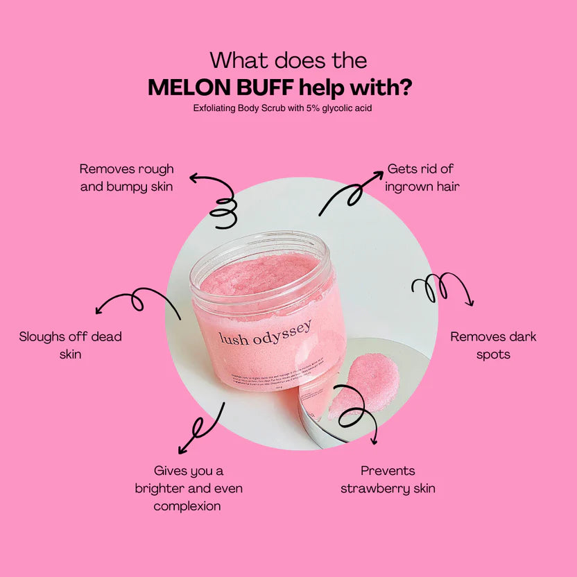 Melon Buff – 5% Glycolic Acid Body Scrub
